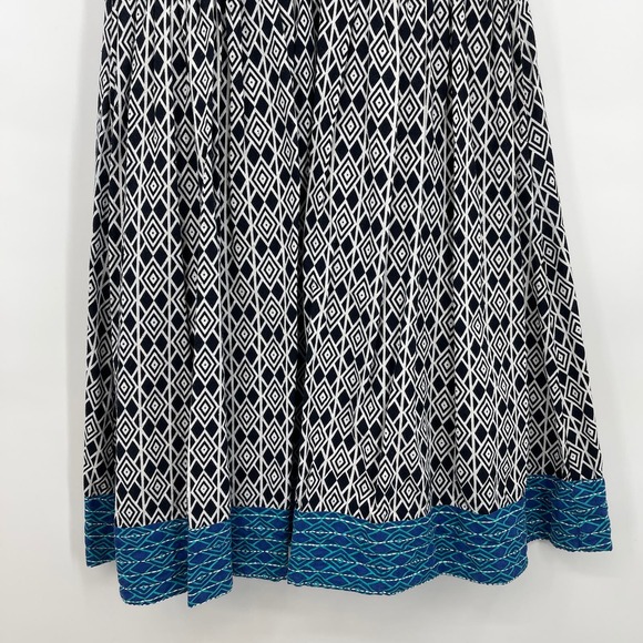 Mata Traders Size Small 100% Cotton Geometric Print Sleeveless A-Line Dress - Picture 3 of 8